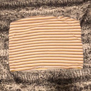 stripped tube top. lightly worn. good condition